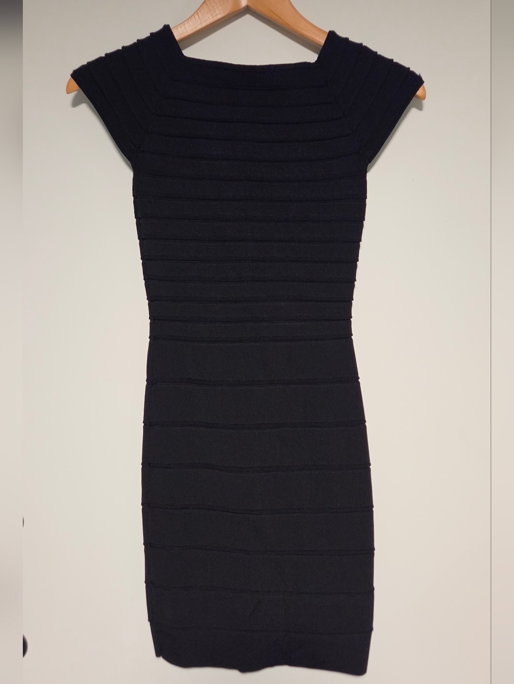 Wet Seal Black Ribbed Mini Bodycon Dress